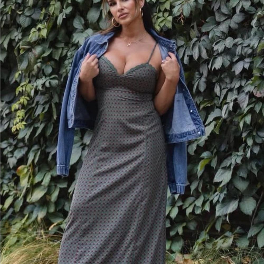 Kittenish Green Polka Dot Dress